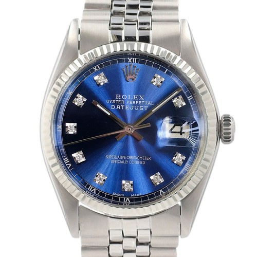 Rolex mens datejust - rolex, blue