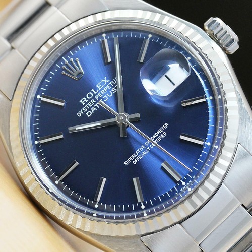 Rolex mens datejust 1601 blue - datejust,