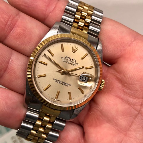 Rolex datejust 16233 two tone - rolex,