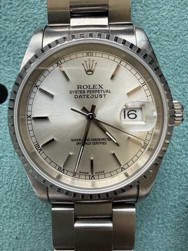 Rolex datejust 16220 silver - rolex,
