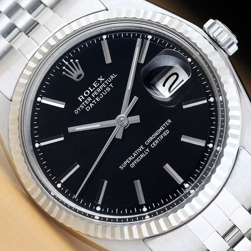 Rolex mens datejust black dial - mens,