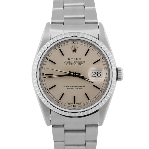 Rolex datejust 16220 silver - rolex,