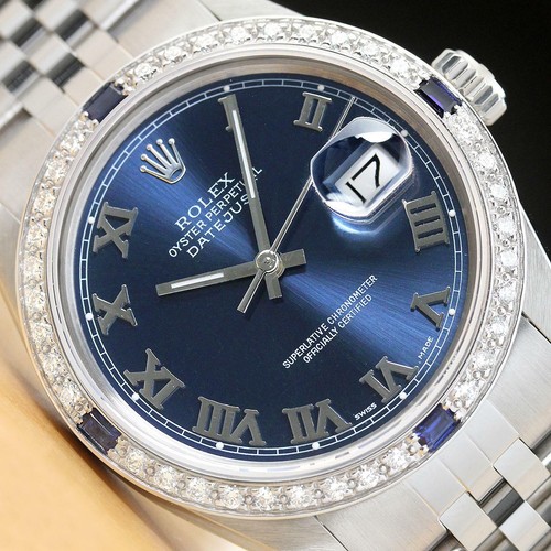 Mens rolex datejust - rolex, blue