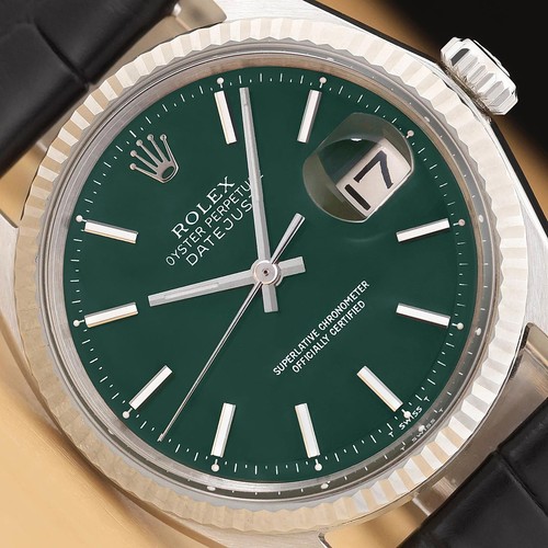 Rolex datejust 1601 green - rolex,