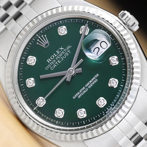 Rolex mens datejust - mens, green