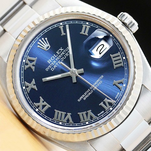 Mens rolex datejust 16014 - 16014, blue