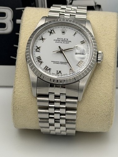 Rolex datejust 16220 white - rolex,
