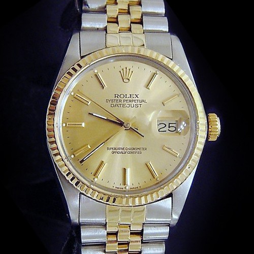 Rolex datejust mens 2tone 18k - datejust,