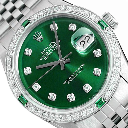 Rolex datejust 1603 36mm green - rolex,