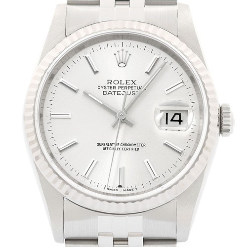 Rolex datejust silver - silver, dial
