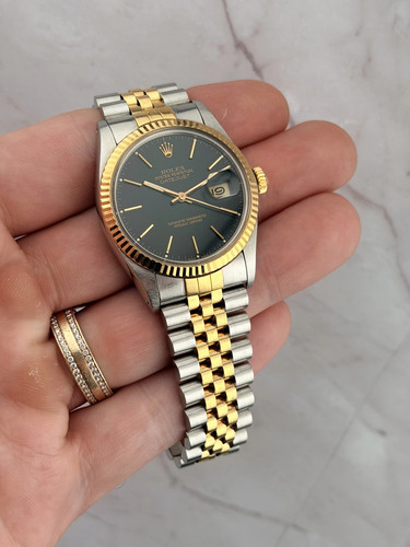 Rolex datejust black stick - rolex,
