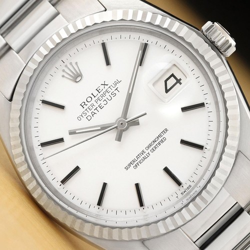 Rolex mens datejust 18k - datejust, white