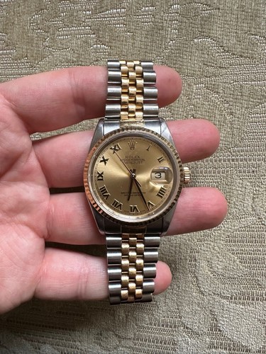 Rolex datejust gold metal - rolex,