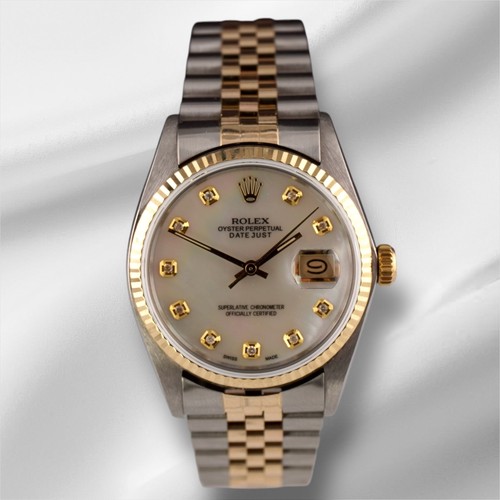 Rolex datejust 36mm yellowgold - rolex,