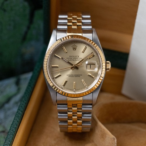 Rolex datejust champagne 16233 - rolex,