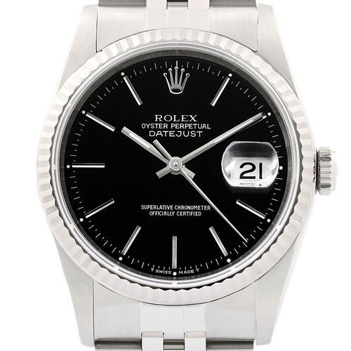 Rolex datejust black - datejust, 18k