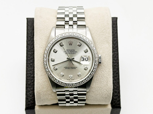 Rolex datejust 16014 silver - rolex,