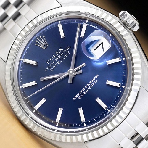 Rolex mens datejust - rolex, blue