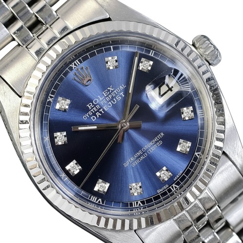 Rolex mens datejust blue - mens,
