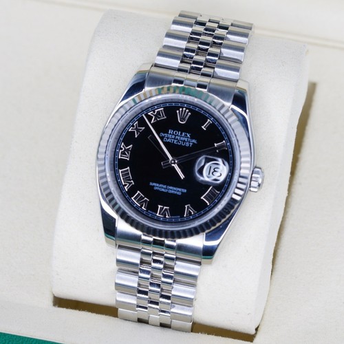 Rolex datejust black roman - datejust, 36