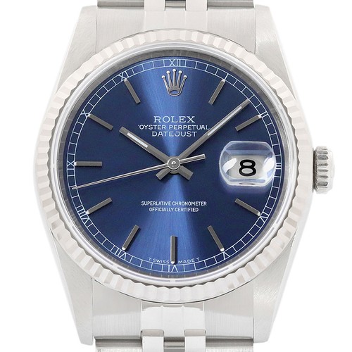 Rolex datejust blue dial 18k - datejust,