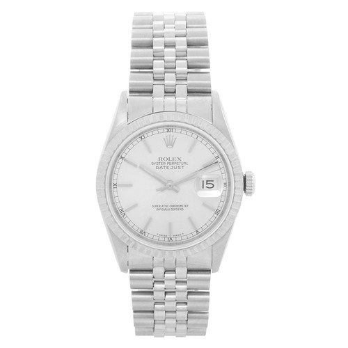 Rolex datejust 16220 - rolex, silver